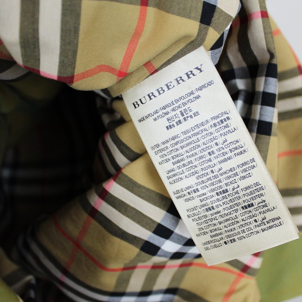 NWT Burberry Trench Coat, US 2 | Contrast Knit, Designer London Heritage Style - Picture 14 of 16